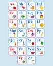 English alphabet cards for children