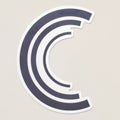 English alphabet letter C icon isolated Royalty Free Stock Photo