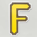 English alphabet letter F icon Royalty Free Stock Photo