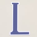 English alphabet letter L icon isolated Royalty Free Stock Photo