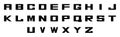 English alphabet original square font