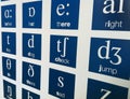 English alphabet phonetics Royalty Free Stock Photo