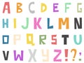 English alphabet random cut out letters Royalty Free Stock Photo