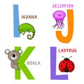 Animal Alphabet I, J, K and L