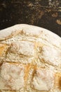 English Artisan Boule Bread close up