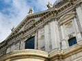English Baroque architecture style details of St. Paul`s Cathedral in London England U.K. Royalty Free Stock Photo