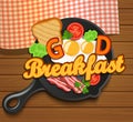 English breakfast, vector.