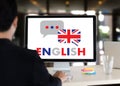 ENGLISH ( British England Language Education ) do you speak english? Royalty Free Stock Photo