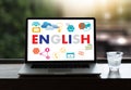 ENGLISH ( British England Language Education ) do you speak engl Royalty Free Stock Photo