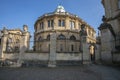 Old English buildings classic architecture in OXFORD city, Oxford is also known as the old city of university education in Europe. Royalty Free Stock Photo