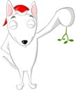 English bull terrier mistletoe