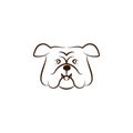 English bulldog icon. One of the dog breeds hand draw icon Royalty Free Stock Photo