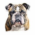 Highly Detailed Bulldog Portrait Illustrations With Hyperrealistic Style Royalty Free Stock Photo