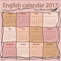 English calendar 2017