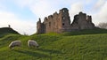 English castle ruins Royalty Free Stock Photo