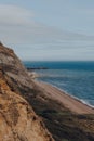 English Channel coastline and West Bay beach on Jurassic Coast, Dorset, UK Royalty Free Stock Photo