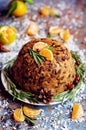 English Christmas plum pudding