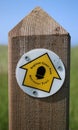 English Coast Path National Trail way marker sign Royalty Free Stock Photo