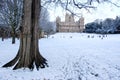 English Country Estate in Snow Royalty Free Stock Photo