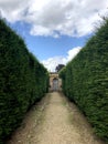 English country garden, path to secret door