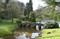 English country house garden at Stourhead Royalty Free Stock Photo