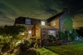 English country house - House Home At Night Royalty Free Stock Photo