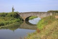 English Country River and old stone bridge Royalty Free Stock Photo