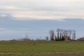 English countryside. Arable farmland landscape with farm house UK Royalty Free Stock Photo