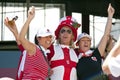 English cricket fans celebrate the ashes