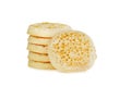 English crumpets on white