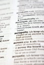 English Definition Dictionary Of Printed Word - Acropolis Close Up Royalty Free Stock Photo