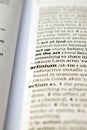 English Definition Dictionary Of Printed Word - Actinium Close Up Royalty Free Stock Photo