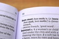 English Dictionary Definition Of Word - Bon Mot Royalty Free Stock Photo