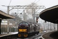 English Electric type 3 diesel locos Carnforth Royalty Free Stock Photo