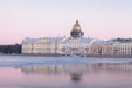 English Embankment and Saint Isaacs Cathedral, St. Petersburg