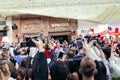 English fans chanting on the street in Moscow