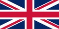 English Flag - United Kingdom of Great Britain. Flat vector illustration EPS10