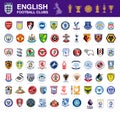 Chart Of Illustrated English Football Club Emblems 
