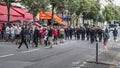 English football supporters are kept in check by the French police after a UEFA Euro 2016 match