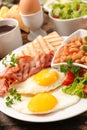 english full breakfast with fried egg