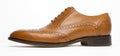 English Full Brogue Brown Shoe Profile Royalty Free Stock Photo
