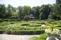 English garden in Missouri Botanical garden ST Louis Royalty Free Stock Photo