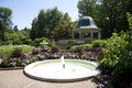 English garden view in Missouri Botanical garden Royalty Free Stock Photo