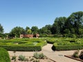 English garden in Missouri Botanical Garden ,ST Louis MO Royalty Free Stock Photo