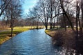 English Garden of Munich in Bavaria in the autumn Royalty Free Stock Photo