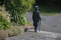 English gentleman sculpture walking in Launceston City Park in Tasmania Australia