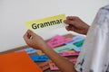 English Grammar word card