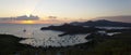 English Harbour Sunset Panorama, Antigua Royalty Free Stock Photo