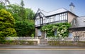 English houses. Houses by the street. A old house Royalty Free Stock Photo