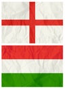 English and Hungary flag